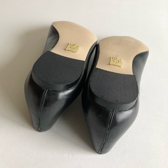 Truth or Dare by Madonna Black Leather White Patent Leather Cap Toe Flats size 8 - Picture 13 of 15